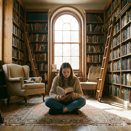 Illustration of a person reading